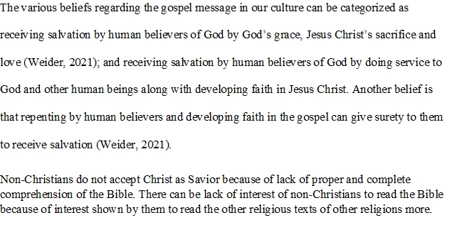 Discussion Gospel Message Perceptions
